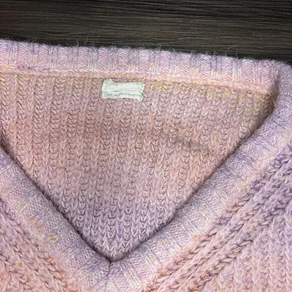 Urban Outfitters Cassia Space Dye Sweater Size Small Oversized Chunky Knit Pink - Picture 4 of 9